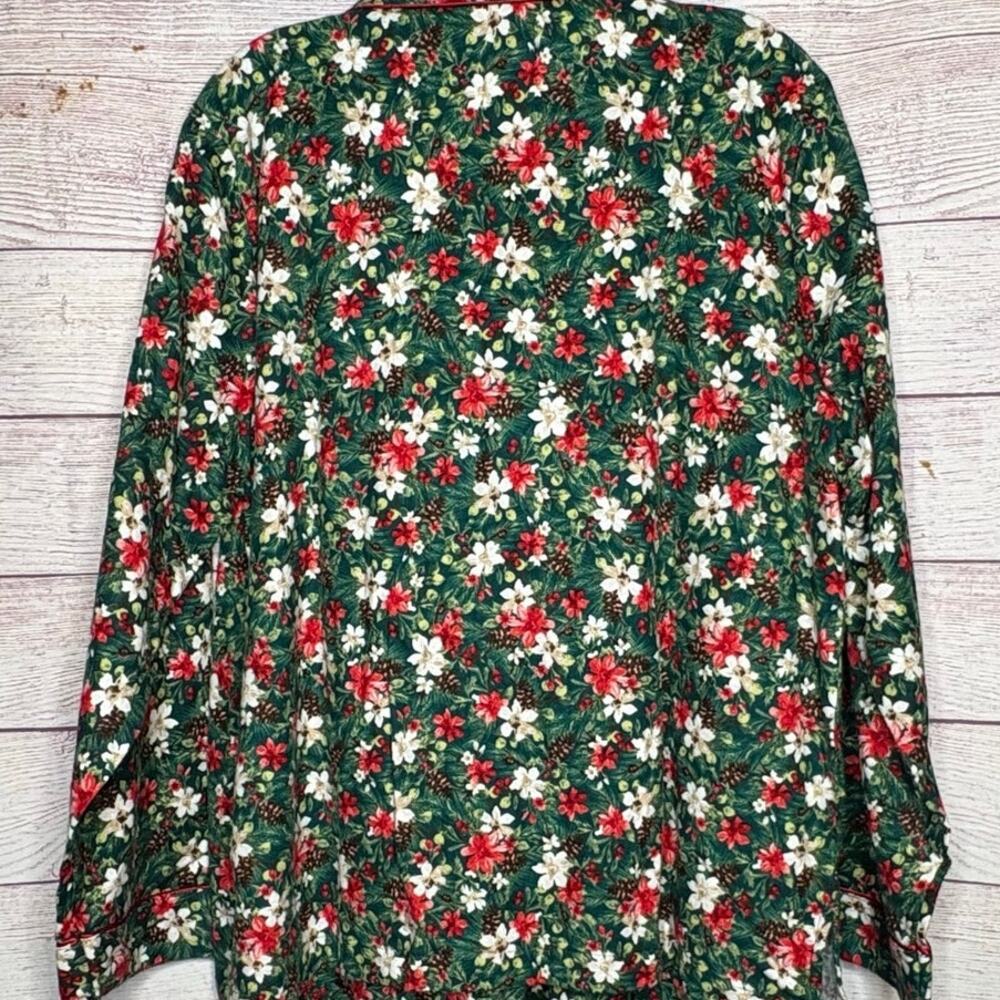 Charter Club Printed Cotton Flannel Holiday Christmas Pajama Set New Size Large - Picture 8 of 15